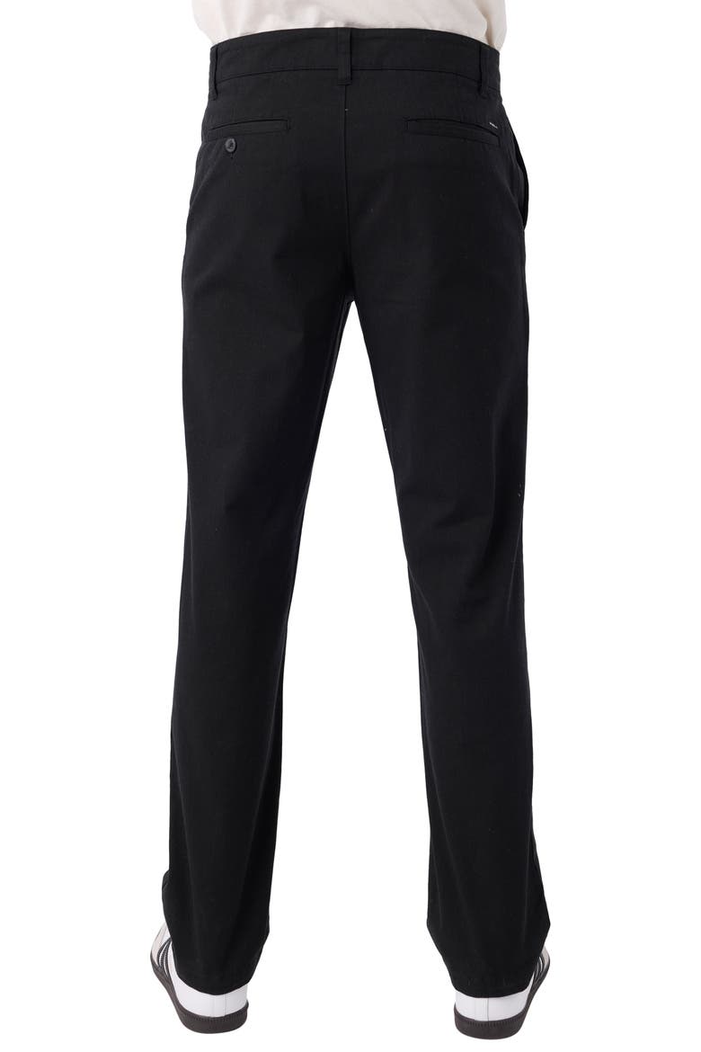 Transporter Flat Front Stretch Cotton Chinos, Alternate, color, BLACK