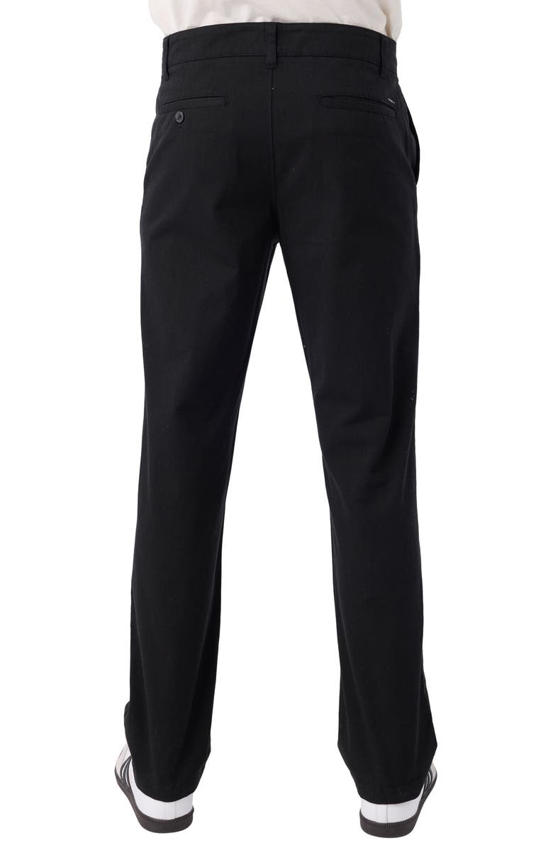 O'Neill Transporter Flat Front Stretch Cotton Chinos, Alternate, color, Black