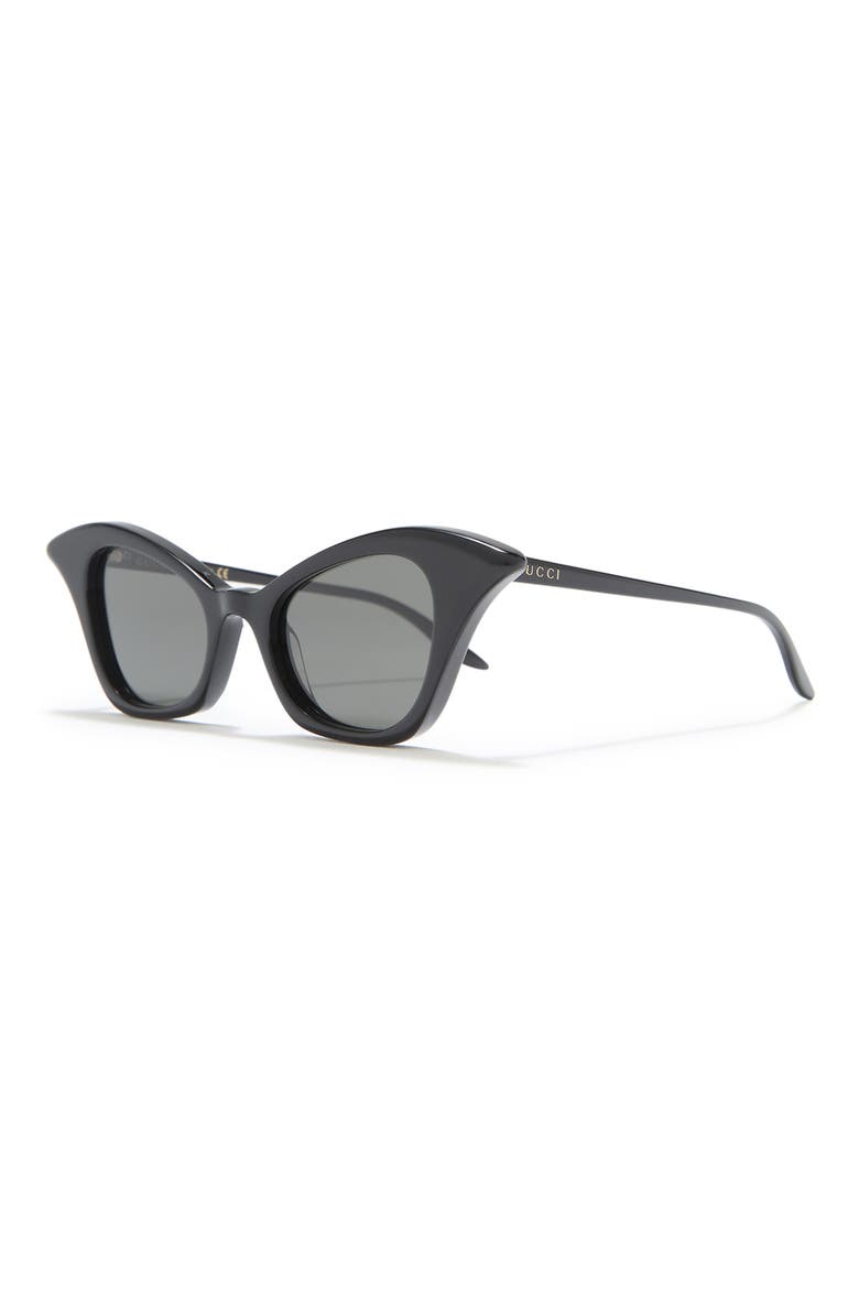 47mm Cat Eye Sunglasses, Alternate, color, BLACK