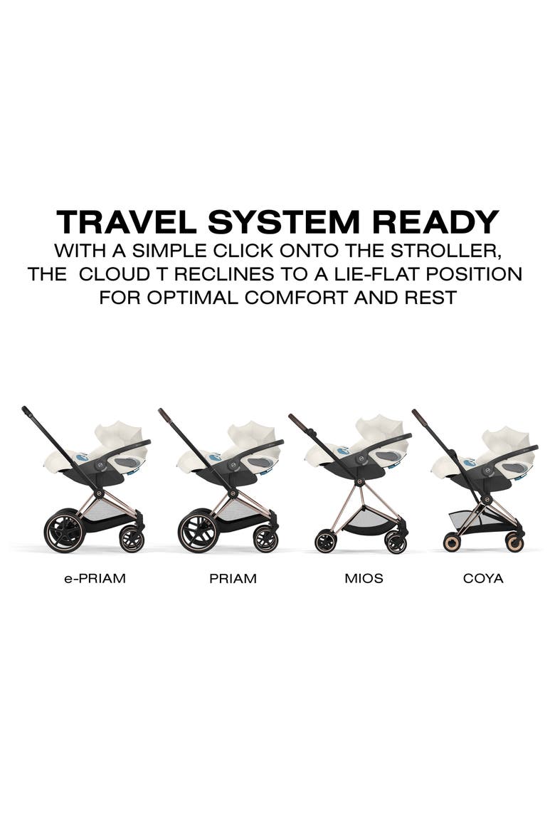 Cloud T Infant Car Seat with Leg Load Base, Alternate, color, OFF WHITE