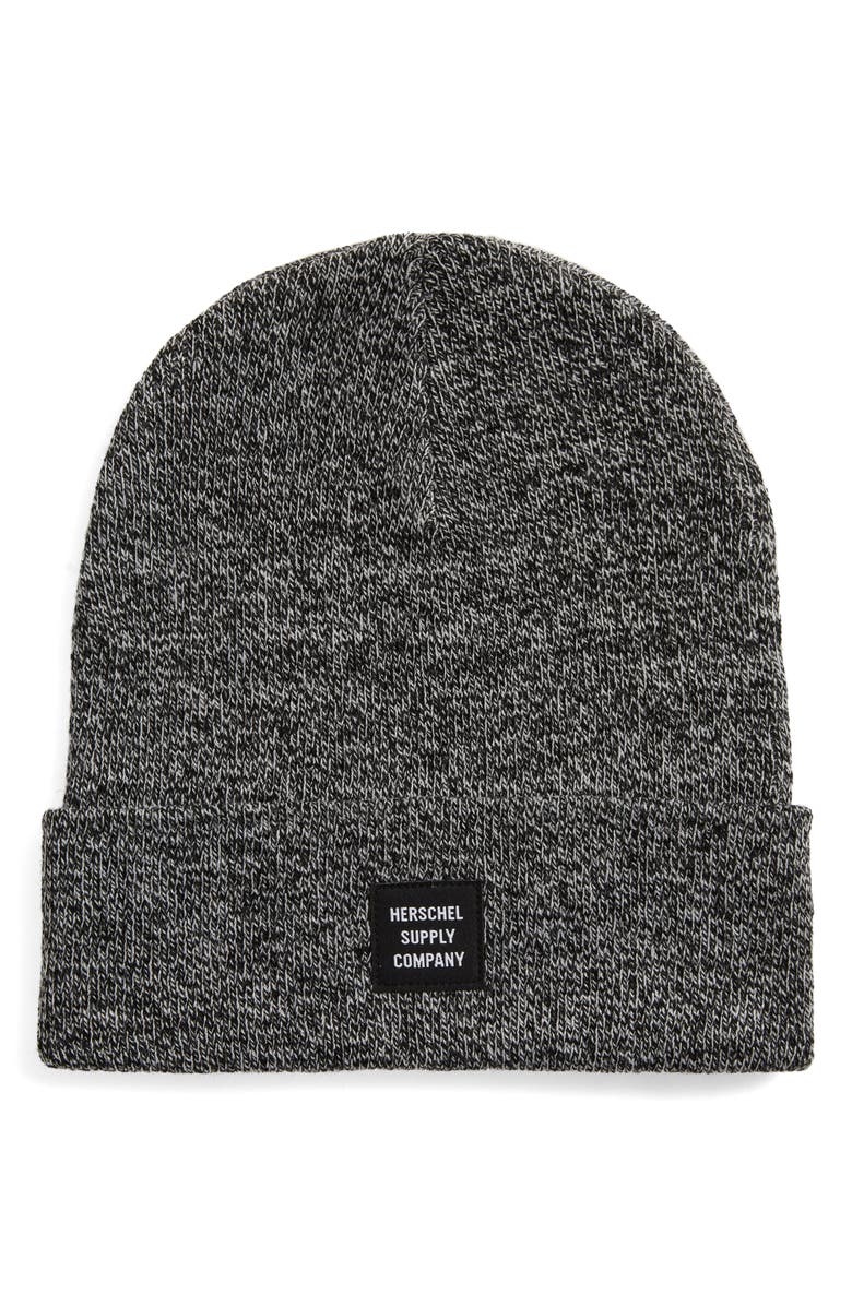Herschel Supply Co. Abbott Knit Beanie, Main, color, Heather Black
