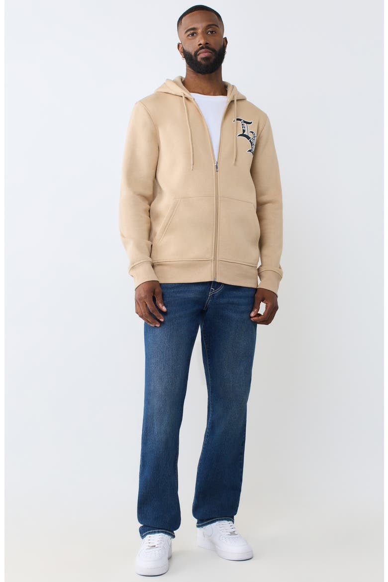 Property of None Graphic Full Zip Hoodie, Alternate, color, TRAVERTINE