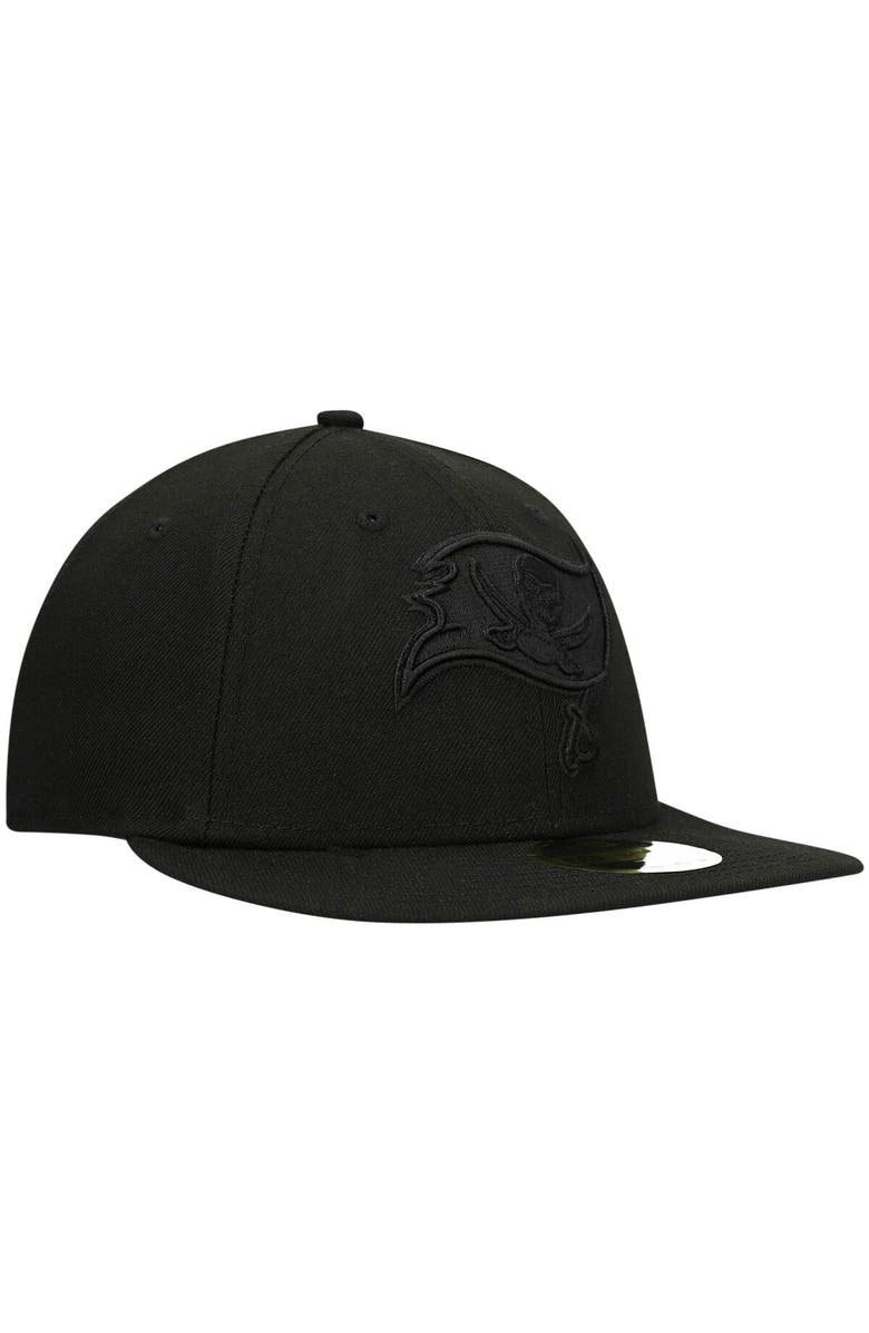 New Era Men's New Era Black Tampa Bay Buccaneers Black on Black Low Profile 59FIFTY II Fitted Hat, Alternate, color, 