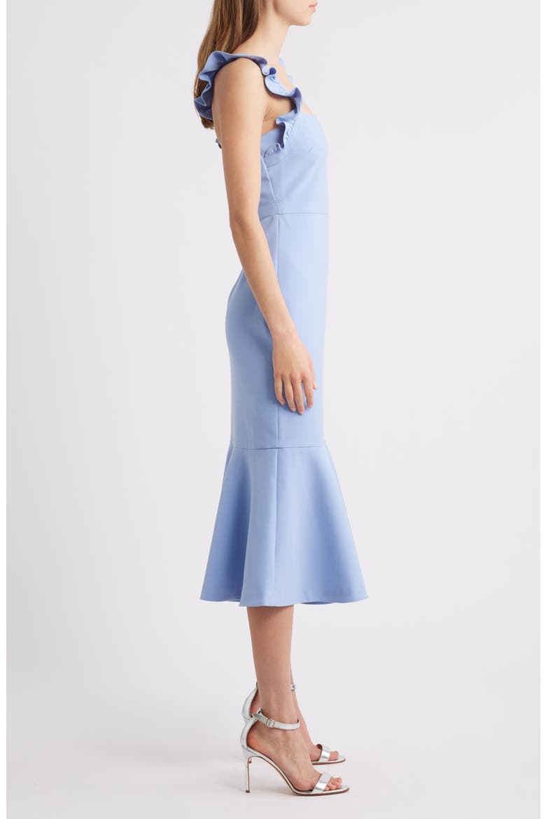 Hara Ruffle Strap Midi Dress, Alternate, color, LAVENDER LUSTER