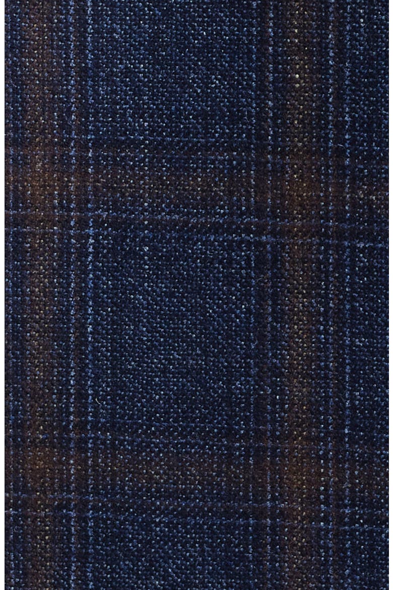 Midland Contemporary Fit Plaid Wool & Silk Blend Sport Coat, Alternate, color, NAVY