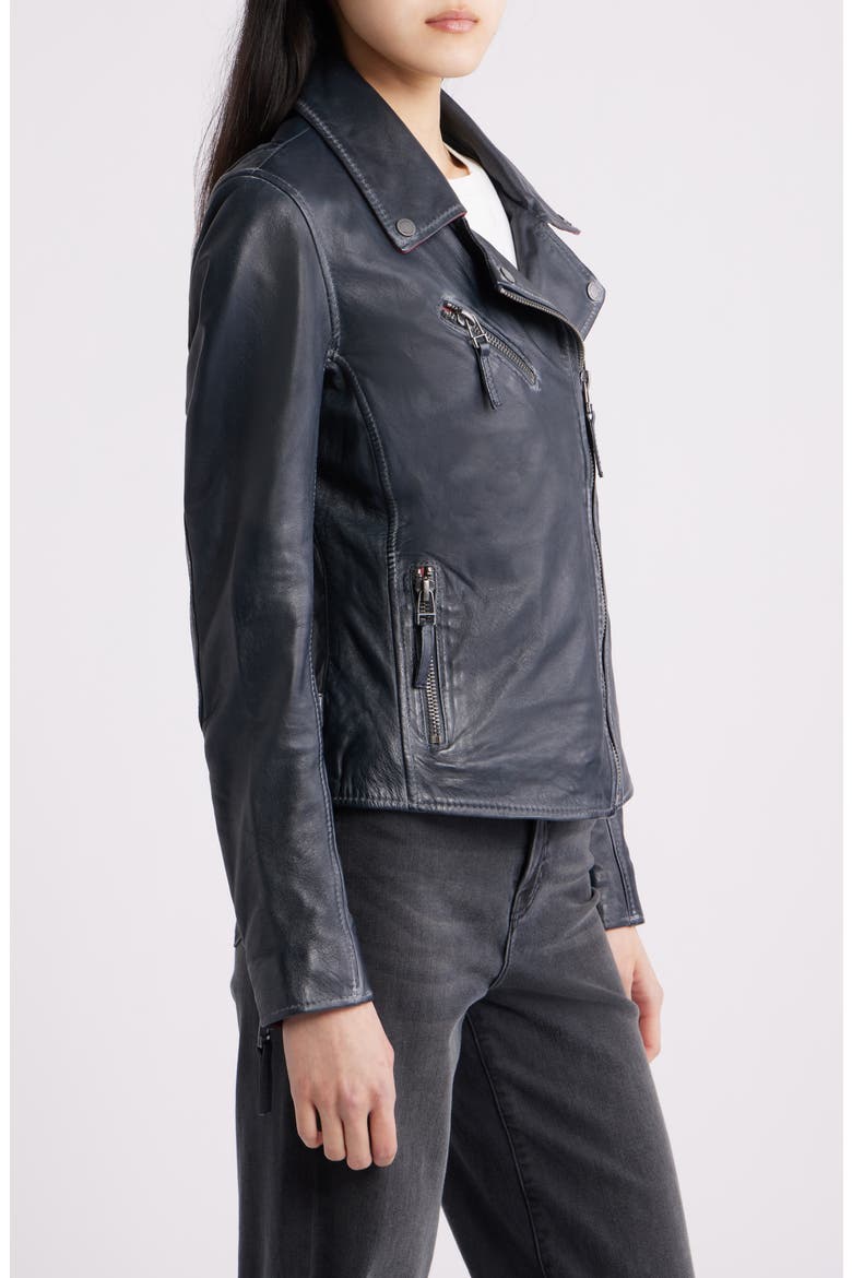 Betsy Leather Jacket, Alternate, color, NAVY