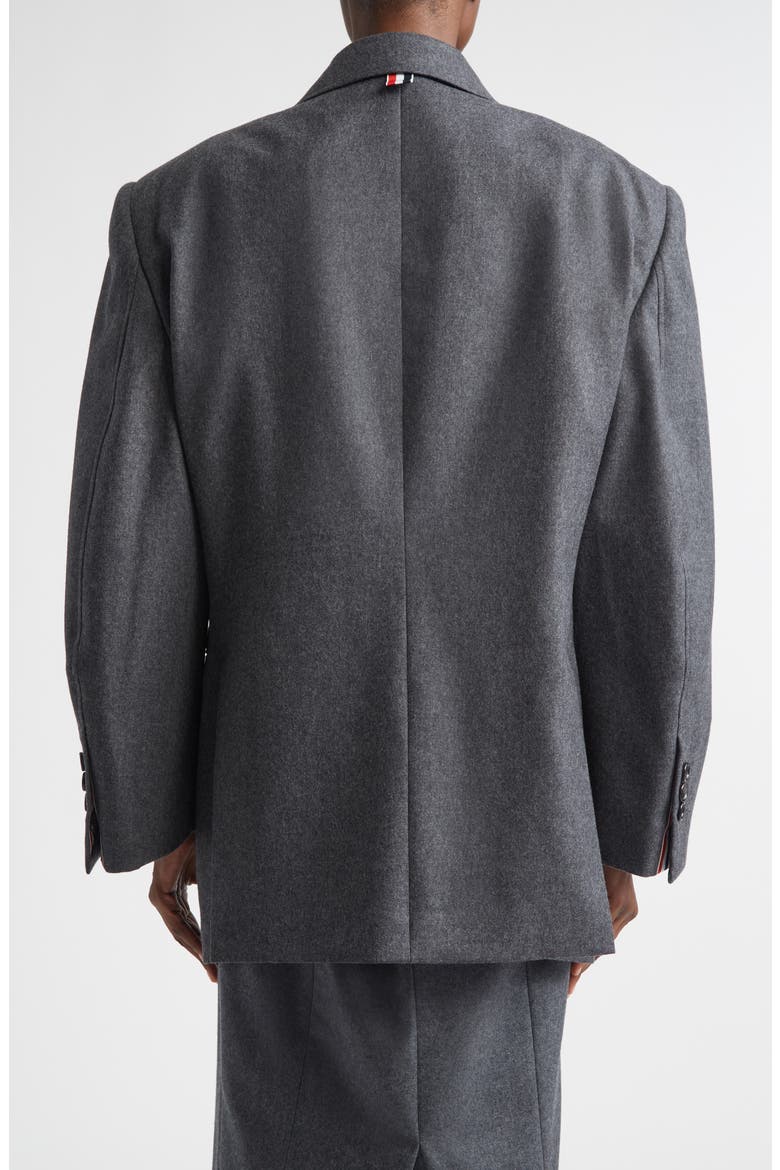 Oversize Wool Flannel Blazer, Alternate, color, DARK GREY