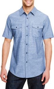 BURNSIDE Short Sleeve Chambray Shirt