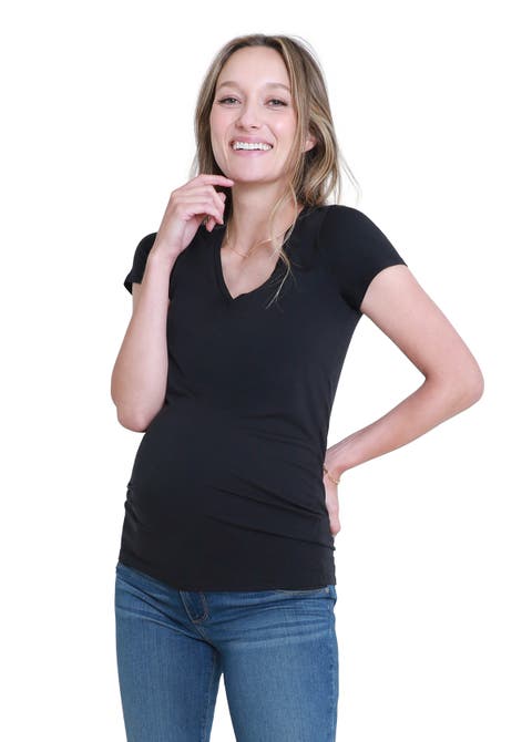 Maternity Basic Short Sleeve Vneck Tee