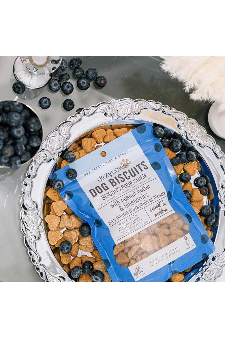 Peanut Butter & Blueberry Dog Biscuits 12oz, Alternate, color, Brown