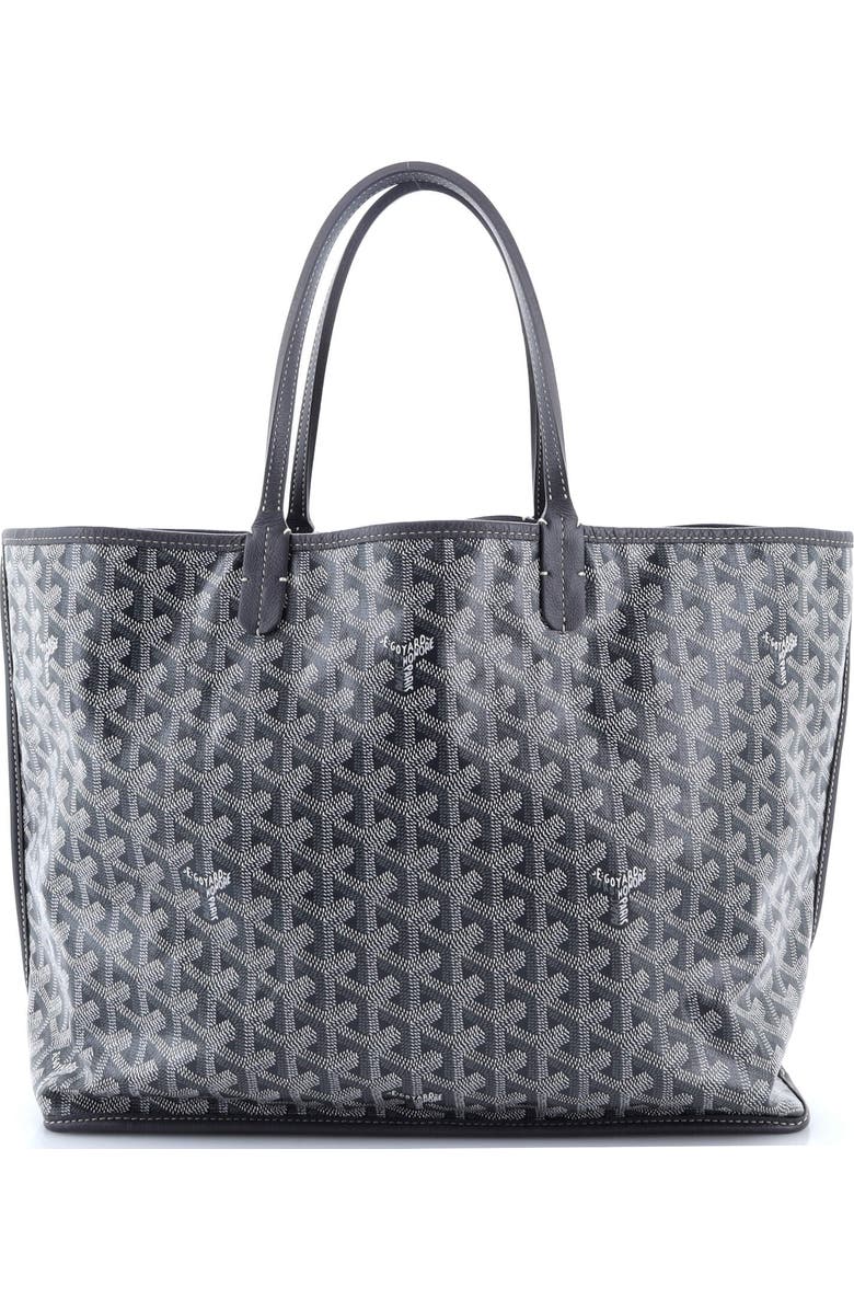 Pre-Owned Goyard Anjou Reversible Tote Coated Canvas PM, Main, color, Gray
