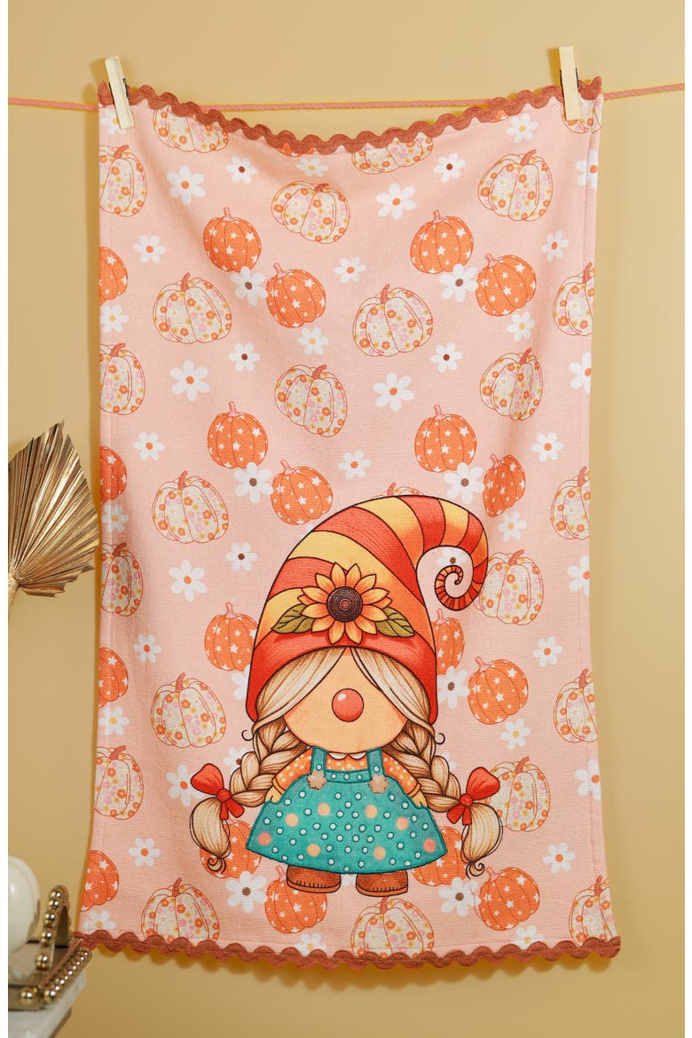The Elegantly Eerie Set of 3 Cotton Tea Towels, Alternate, color, PINK