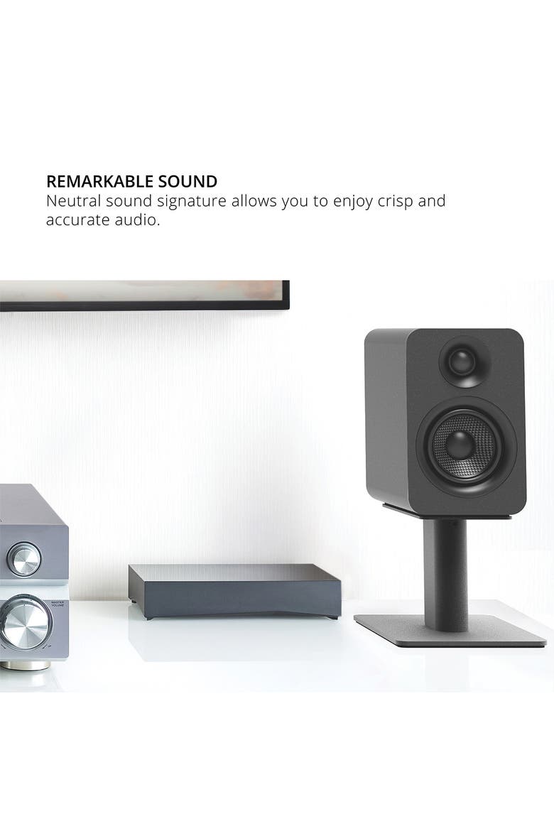 YUP4 Passive Bookshelf Speakers with 1" Silk Dome Tweeter & 4" Kevlar Woofer - Pair, Alternate, color, Black