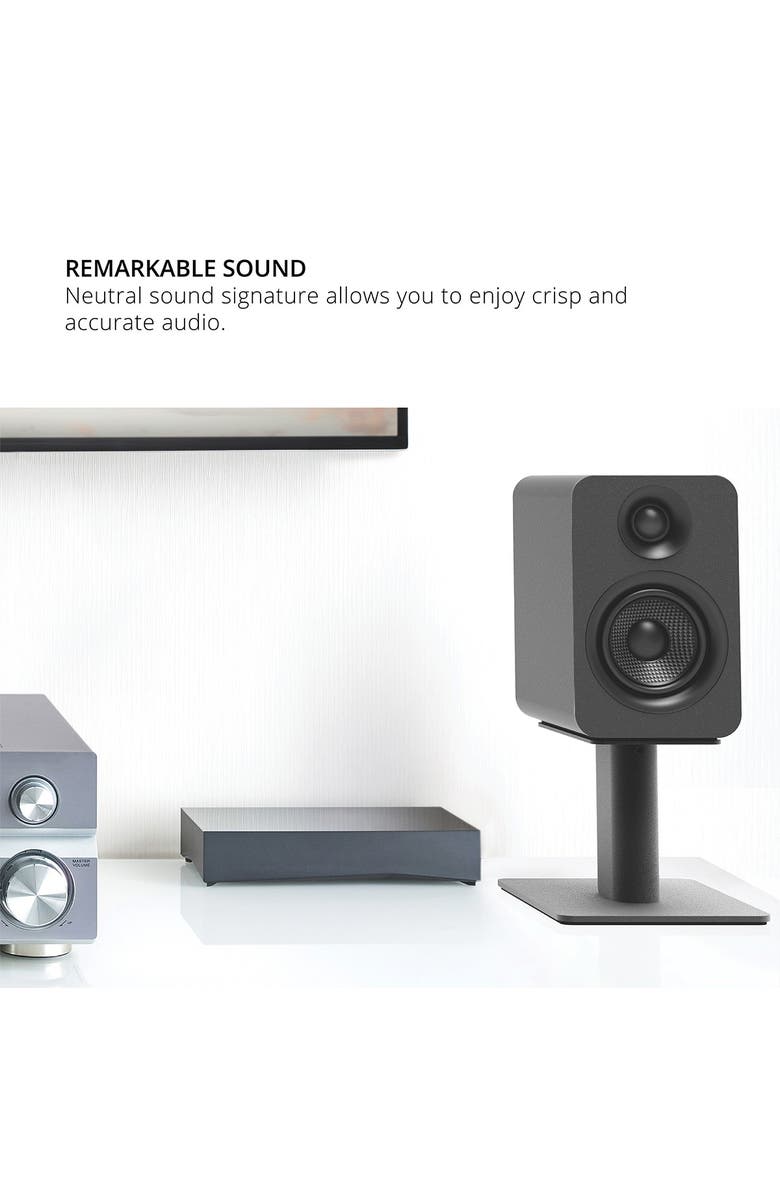 Kanto YUP4 Passive Bookshelf Speakers with 1" Silk Dome Tweeter & 4" Kevlar Woofer - Pair, Alternate, color, Black