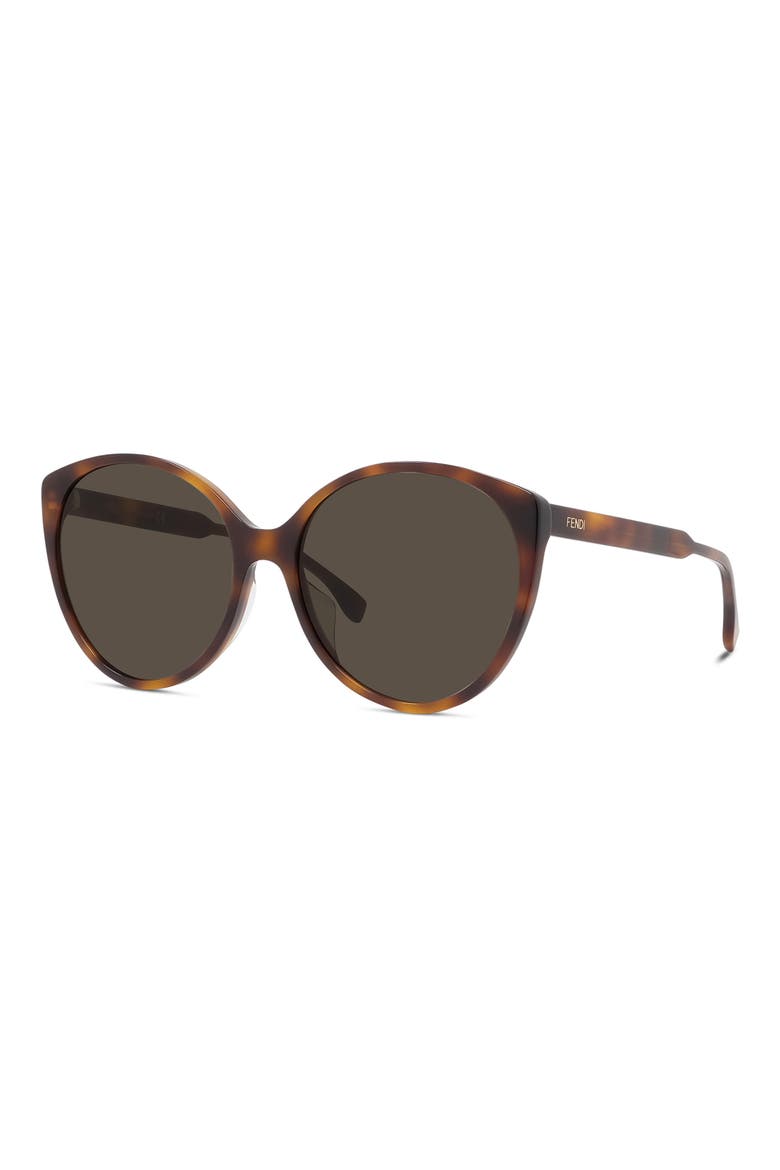 'Fendi Fine 59mm Round Sunglasses, Alternate, color, BLONDE HAVANA / BROWN