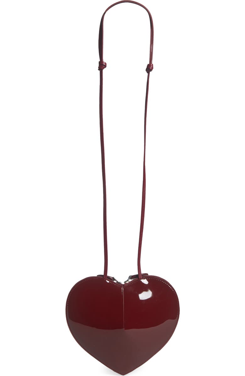 Alaïa Le Coeur Patent Leather Crossbody Bag, Alternate, color,
