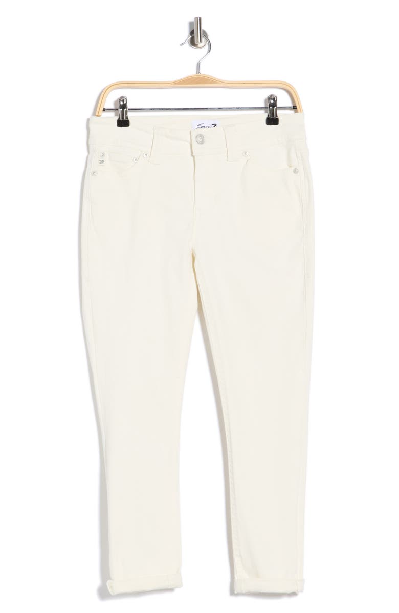 Seven7 Starlette Crop Jeans, Main, color, Egret