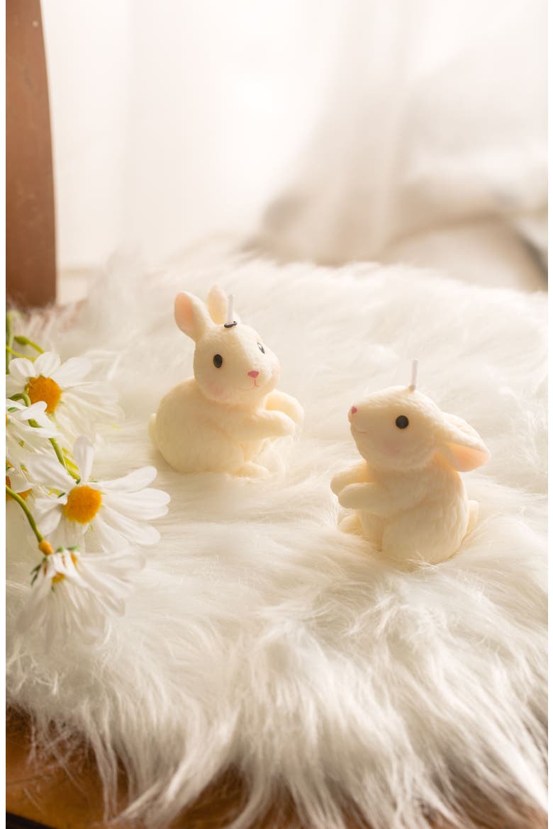 Blushing Bunny Candle, Alternate, color, Looking Up