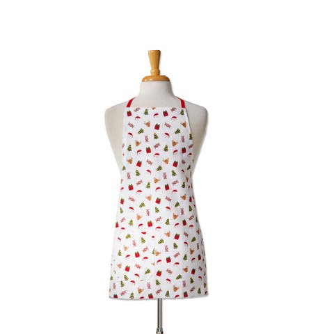 Holiday Cheer Kids Cooking Apron Multicolor Cotton