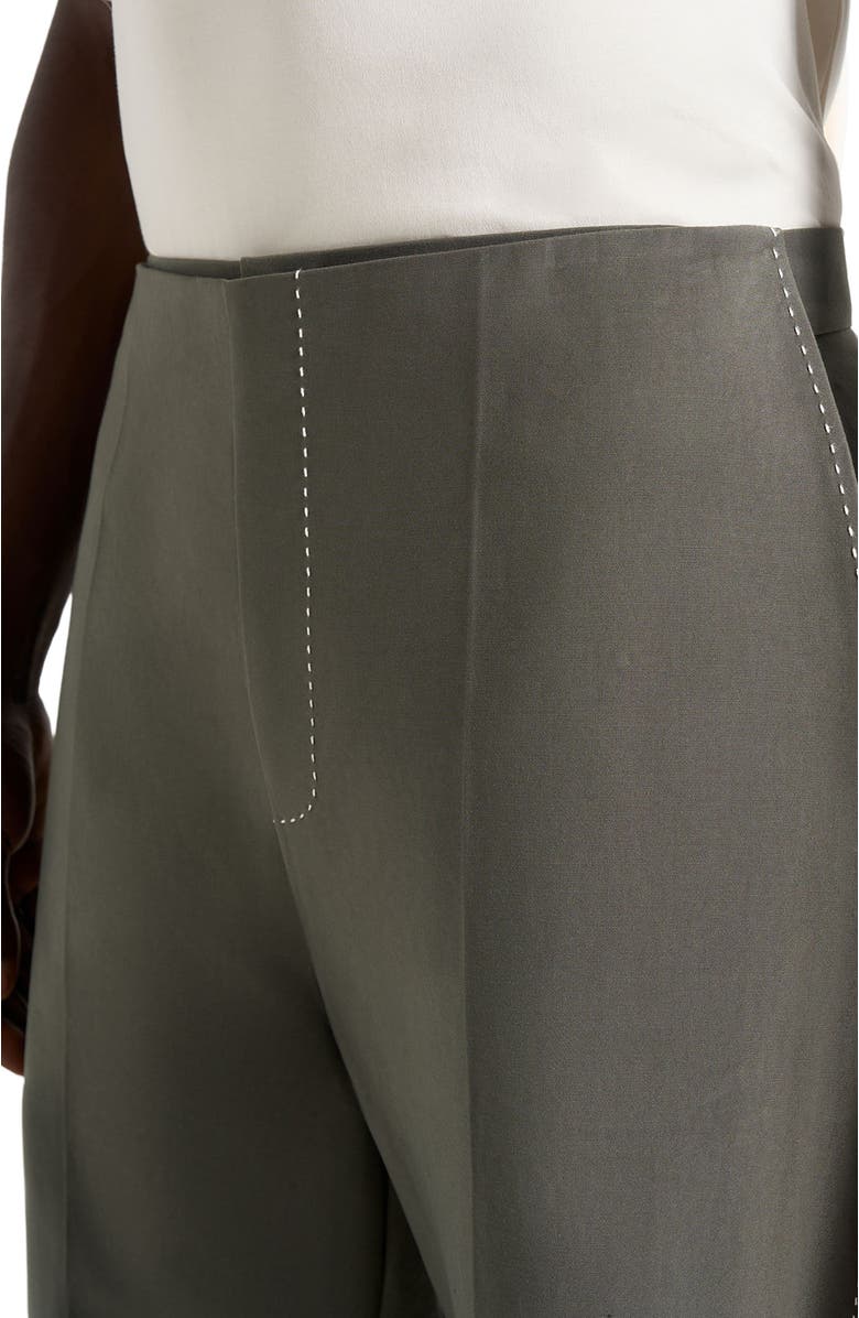 Manière De Voir Henri Foldover Trousers, Alternate, color, Olive