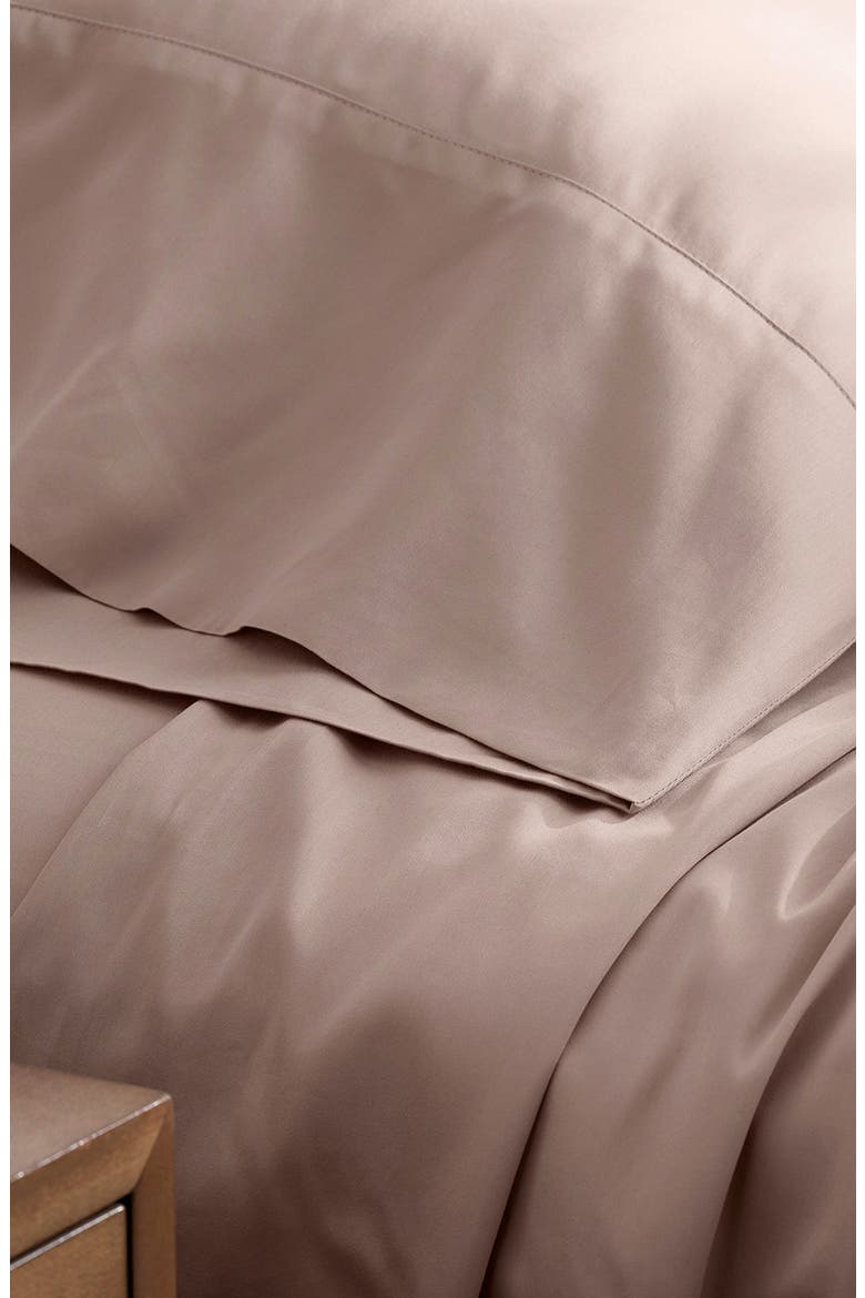Set of 2 Percale Hemmed Pillowcases, Alternate, color, DUSTY ROSE