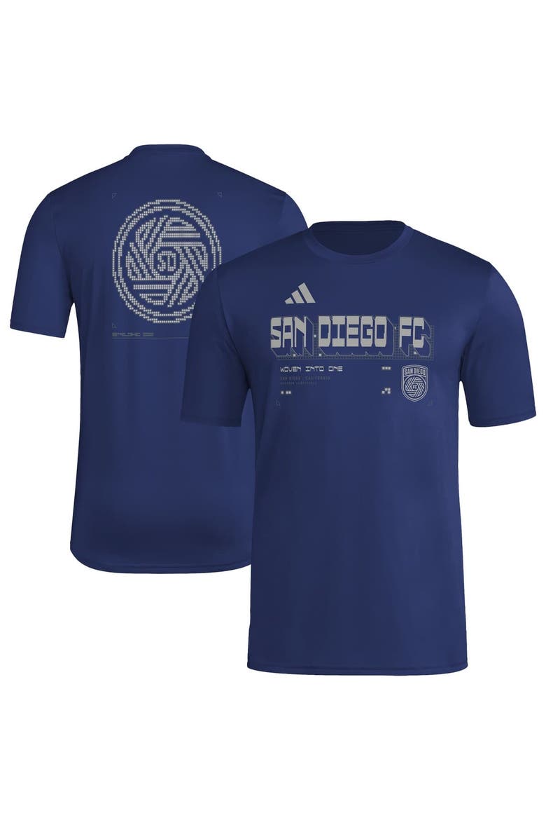 Men's adidas  Navy San Diego FC 2026 Anthem AEROREADY Pregame T-Shirt, Main, color, Navy
