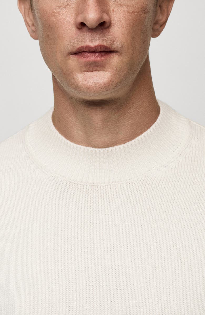 MANGO Mock Neck Fine Knit Sweater, Alternate, color, 