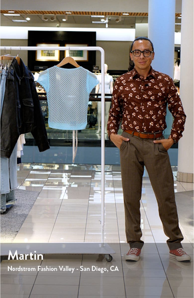 Ruffle Knit Open Back Crop Top, sales video thumbnail