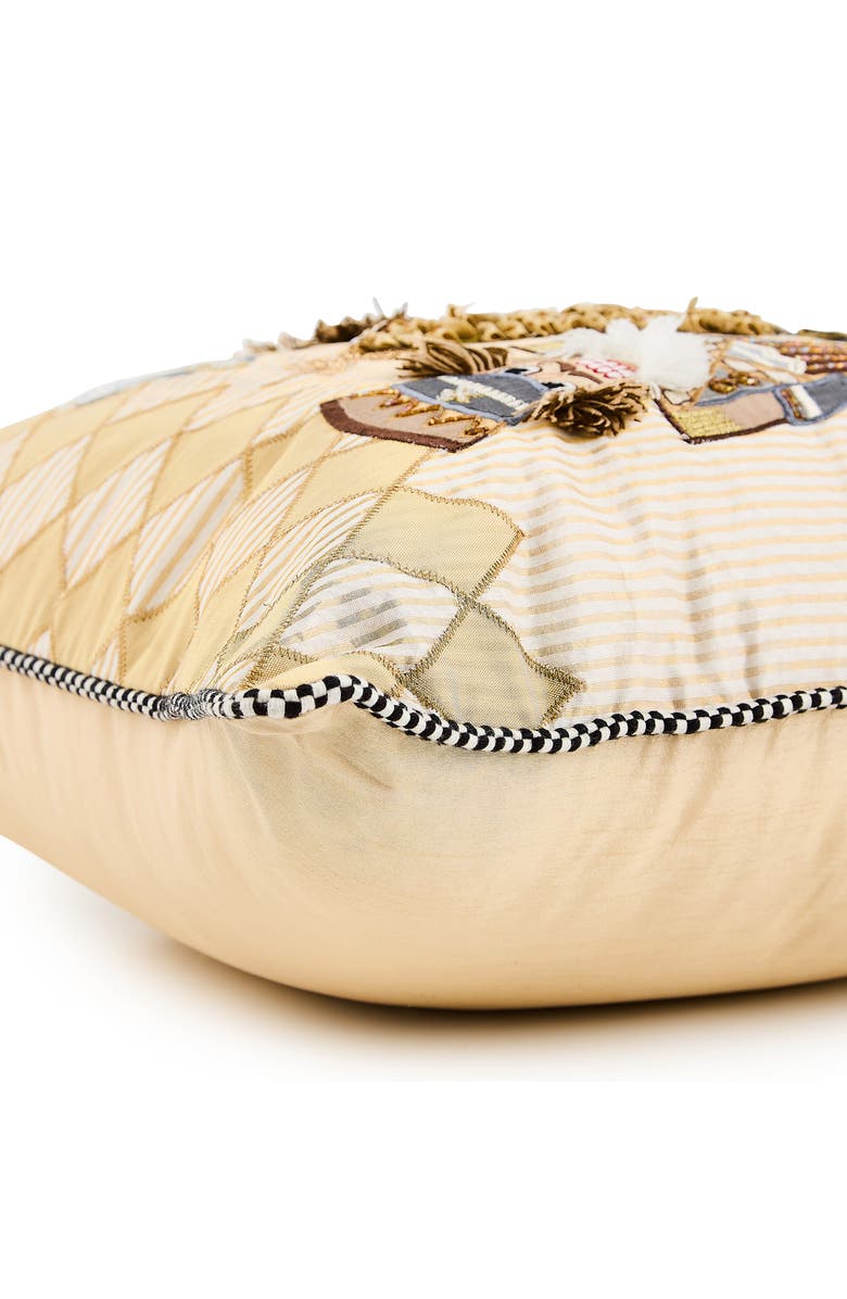 MACKENZIE CHILDS Glam Up Nutcracker Throw Pillow, Alternate, color, Beige
