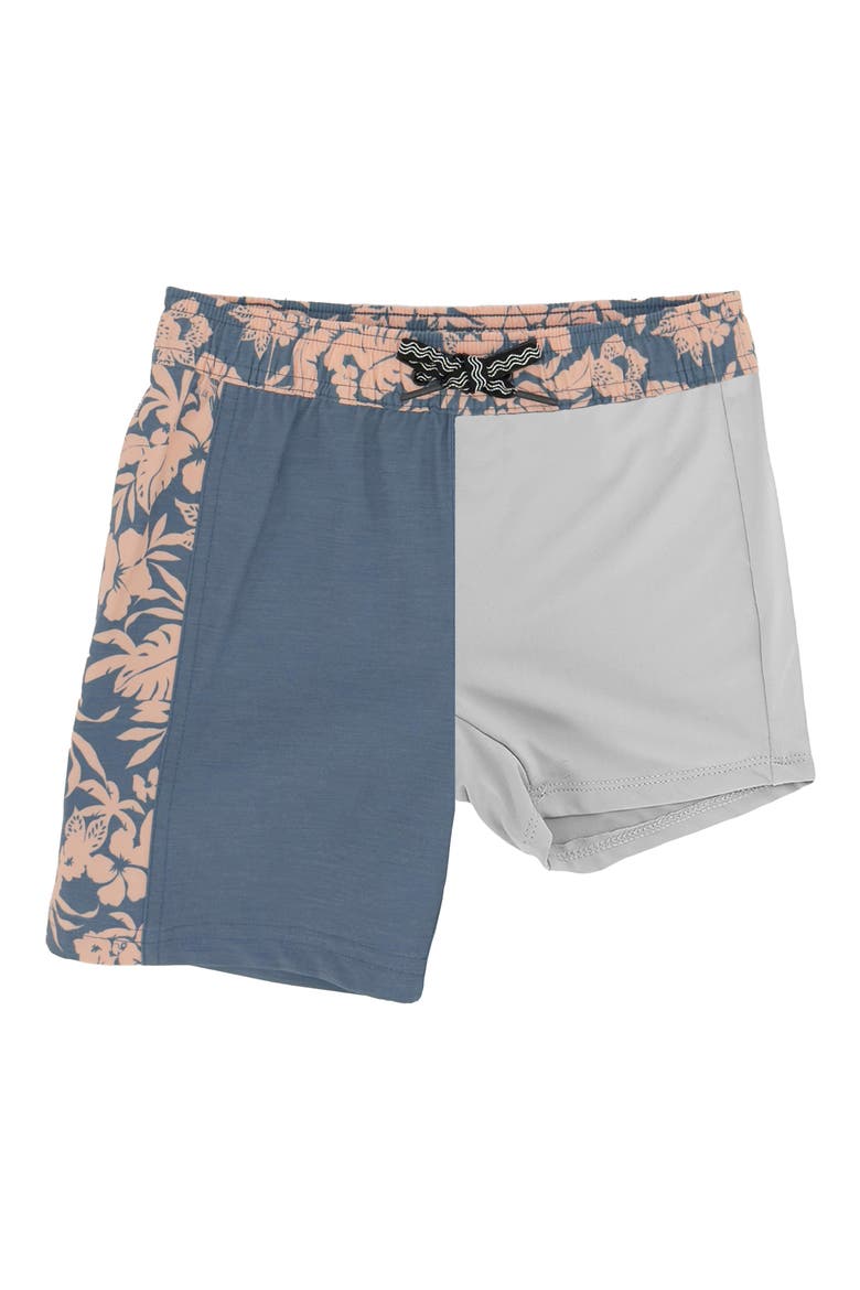 Kids' Classic Floral Board Shorts, Alternate, color, NAVY
