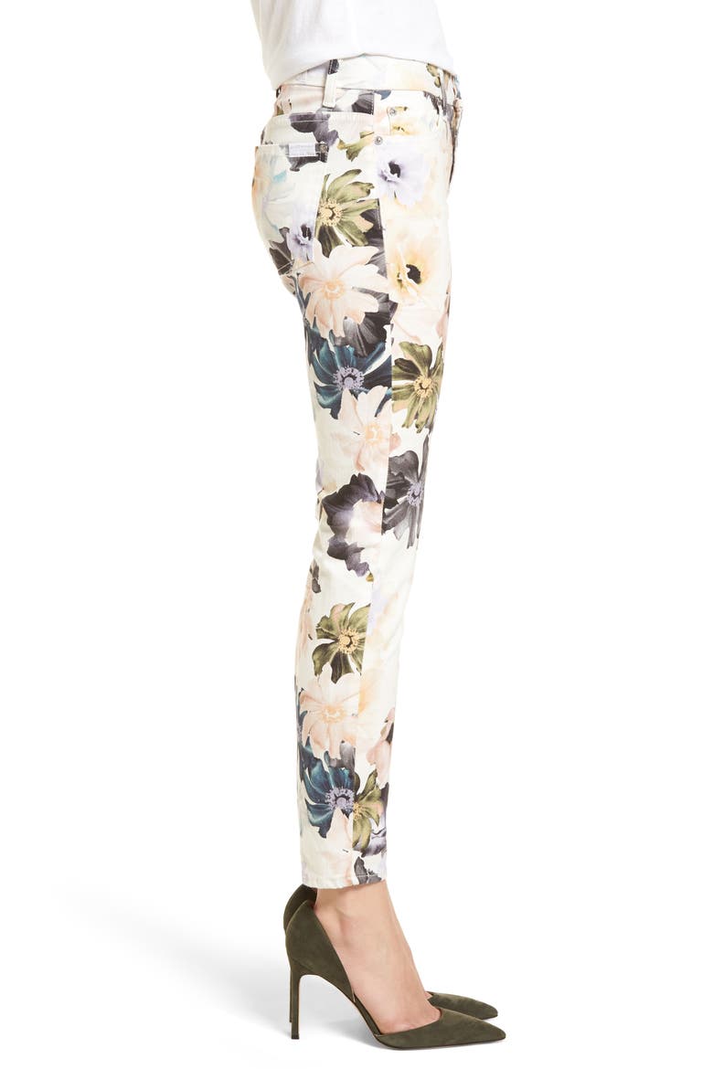 7 For All Mankind® The Ankle Skinny Jeans, Alternate, color, DESERT GARDEN