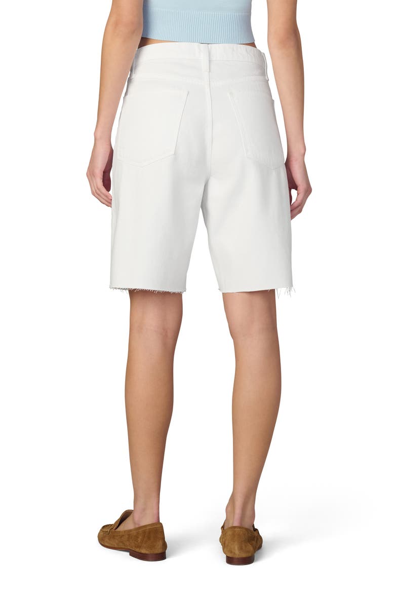 The Ryan Low Slung Cutoff Bermuda Denim Shorts, Alternate, color, WHITE