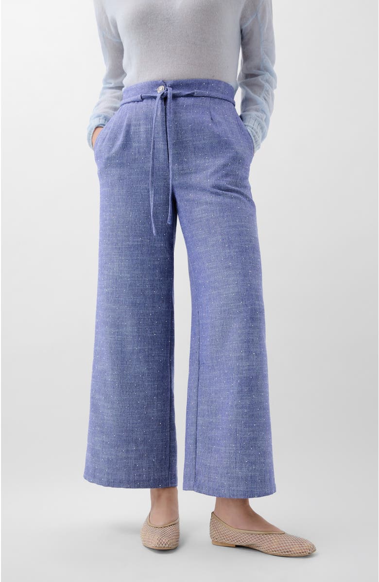 Scalpers Linen Studs Pant, Main, color, Indigo