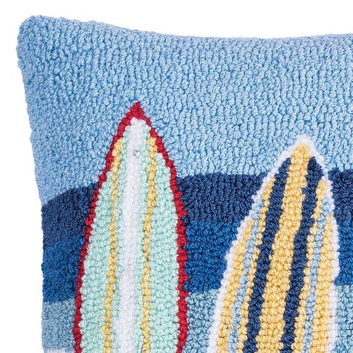 C & F Home C&f Home 1surfboard Team Sports At The Beach Hooked Throw Pillow, 12" X 16" In Multi