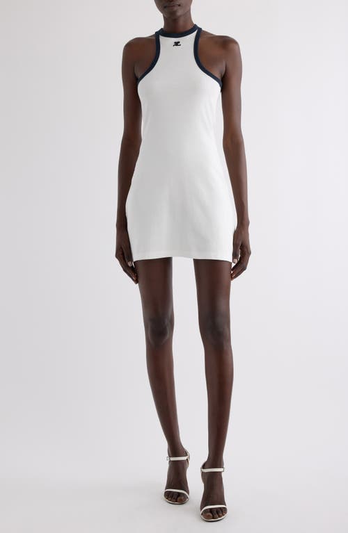 Courrèges Contrast Trim Knit Scuba Minidress
