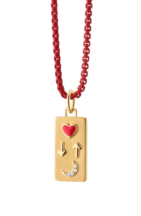 Sun, Moon & Stars 18k Gold Diamond & Enamel Pendant Necklace