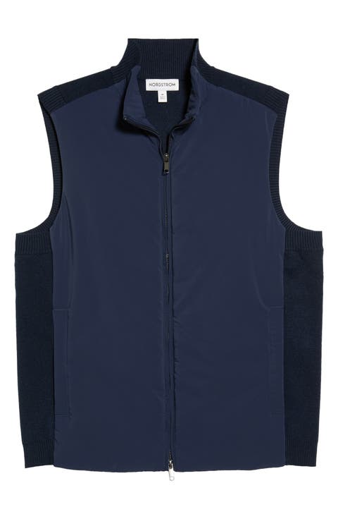 Mixed Media Insulated Knit Vest