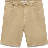 MANGO Relaxed Fit Denim Bermuda Shorts