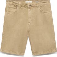 MANGO Relaxed Fit Denim Bermuda Shorts