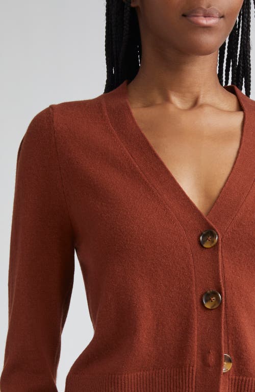 Veronica Beard Solene Cashmere Cardigan In Brown