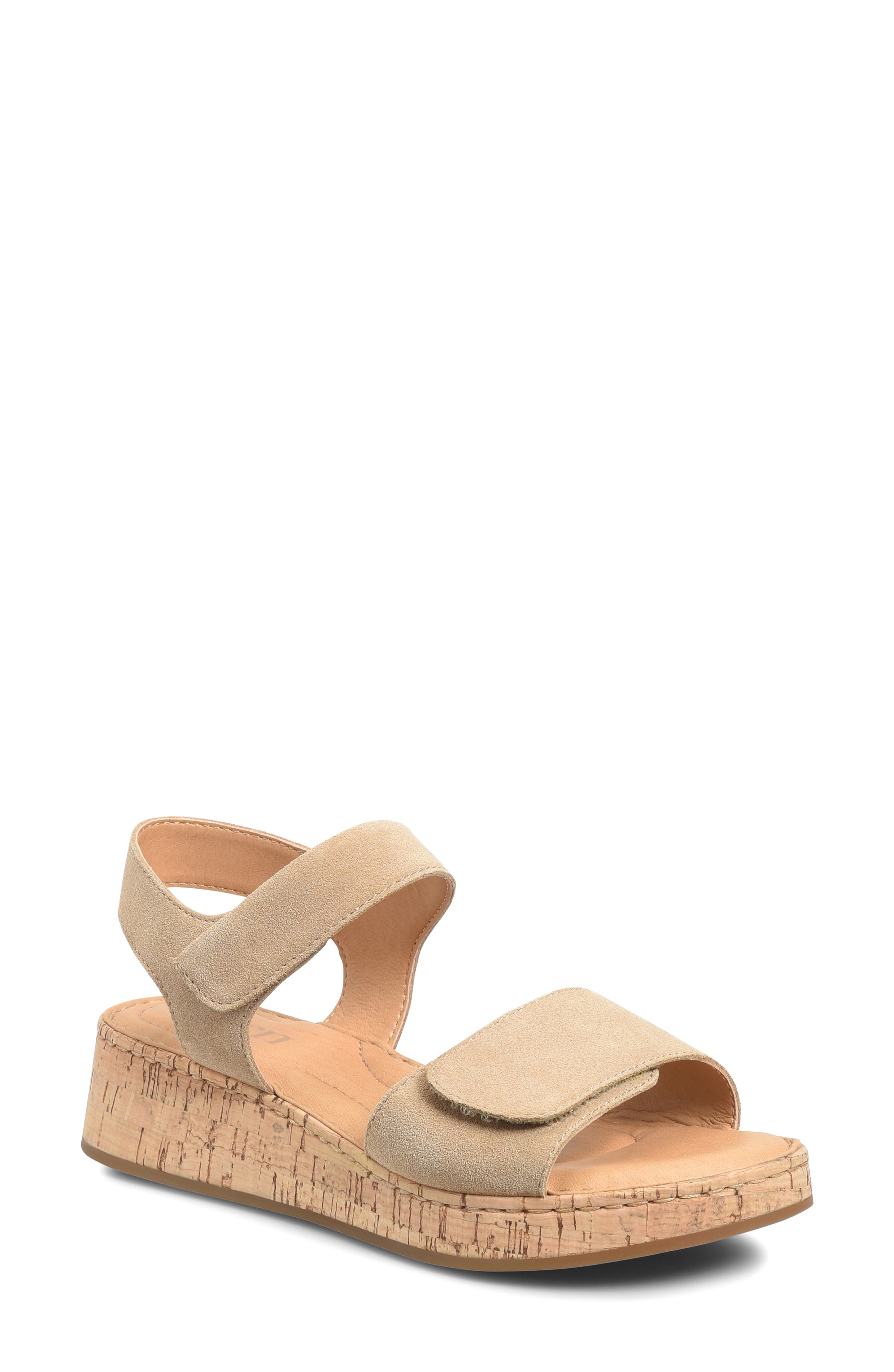 Børn Cabanas Platform Sandal, Main, color, Taupe Suede