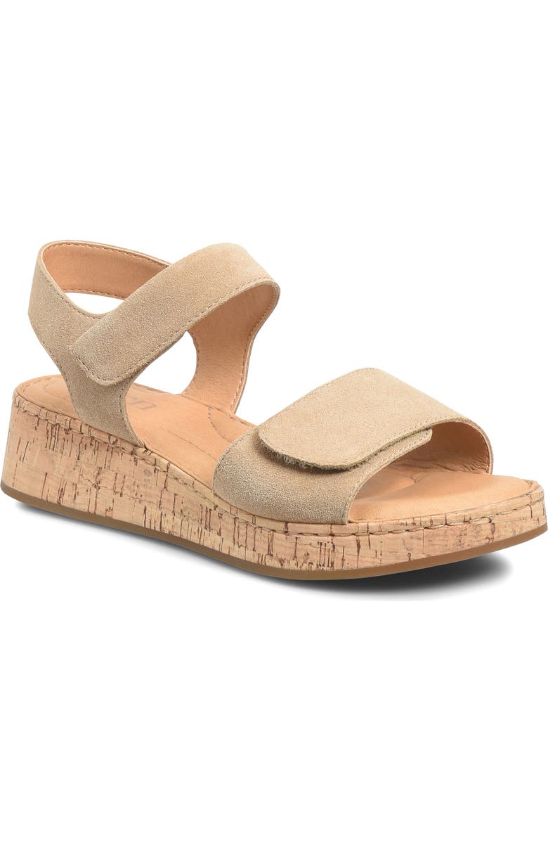 Børn Cabanas Platform Sandal, Main, color, Taupe Suede