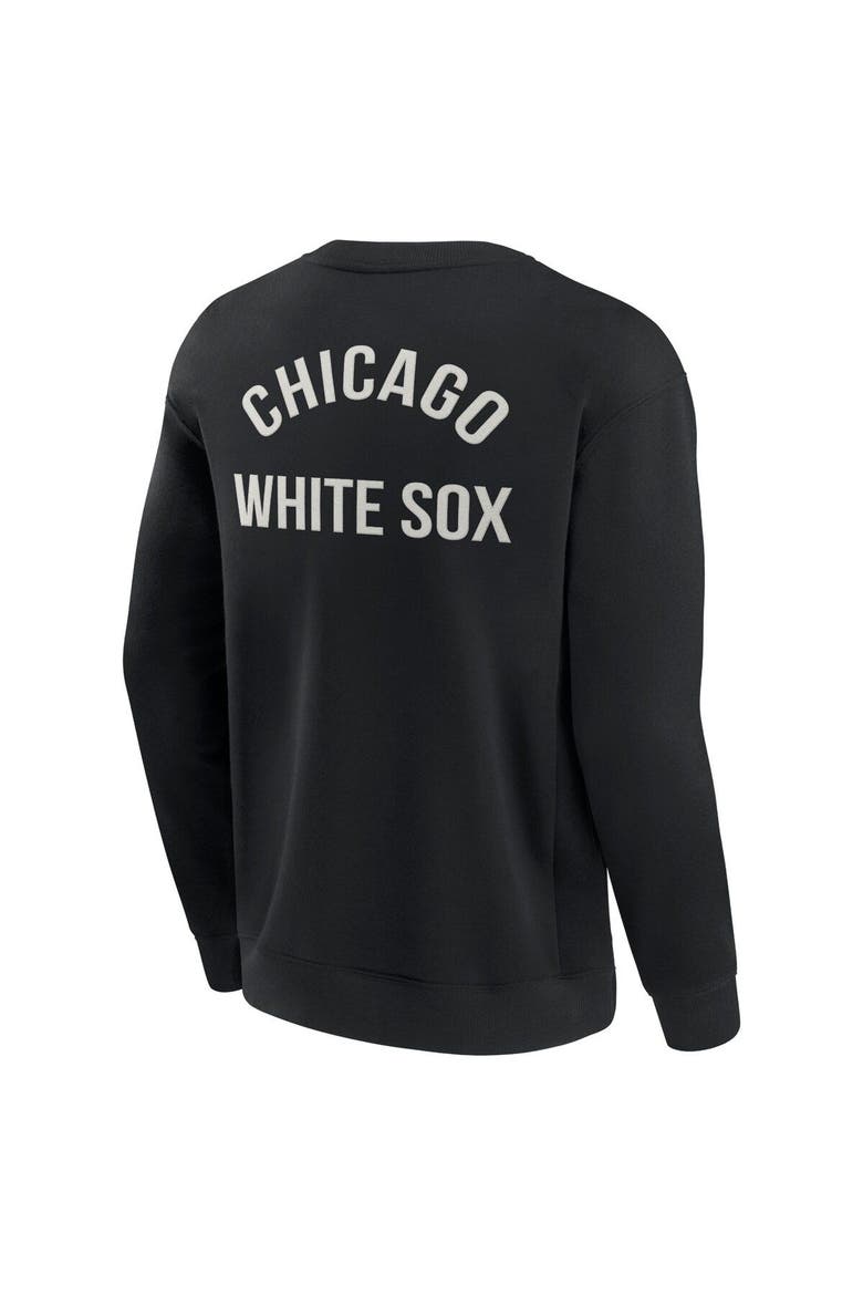 Unisex Fanatics Signature Black Chicago White Sox Super Soft Pullover Crew Sweatshirt, Alternate, color, Black
