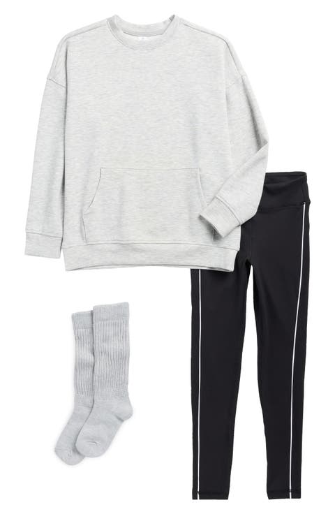 Kids' Sweatshirt, Leggings & Socks Set (Big Kid)