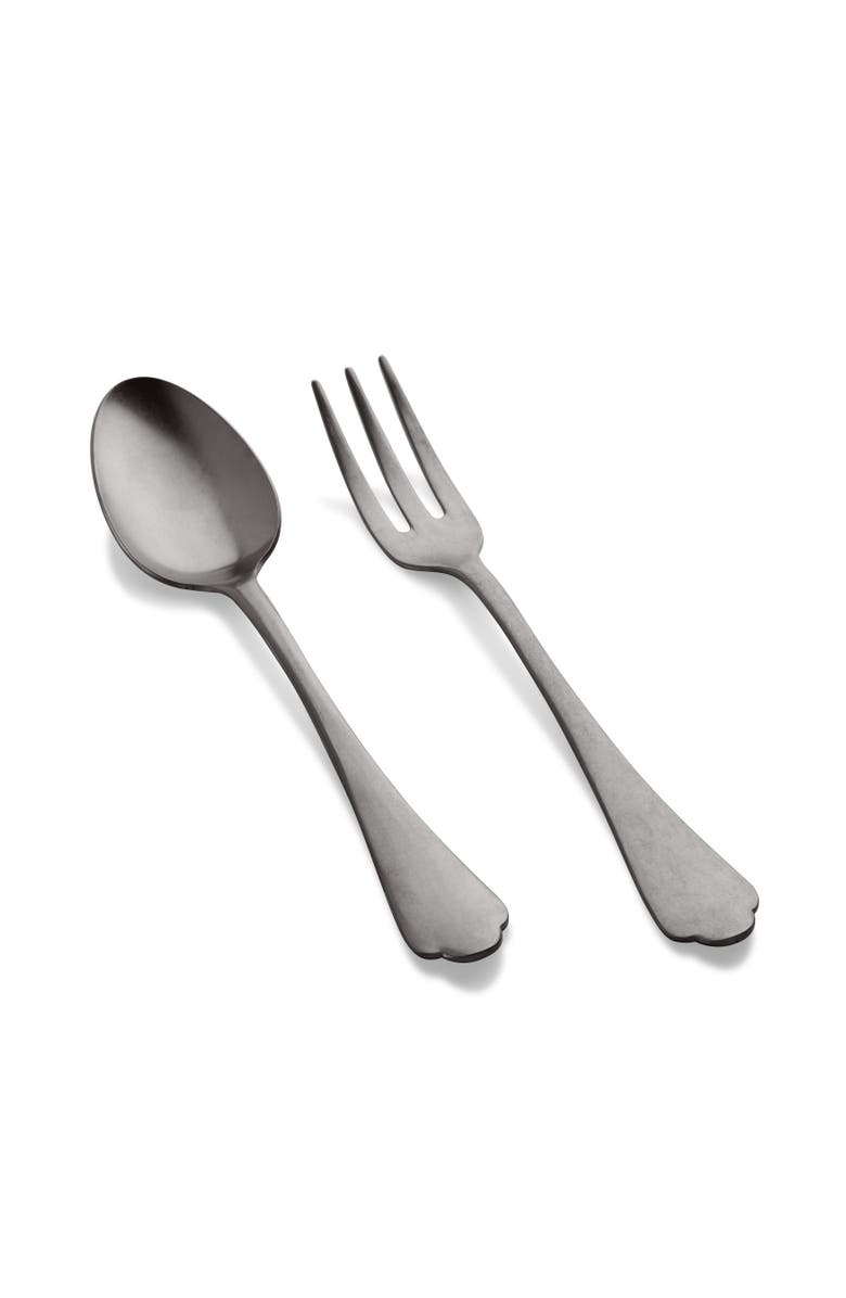 Mepra Dolce Vita Serving Set - 2 Pieces, Main, color, Pewter Black Gold