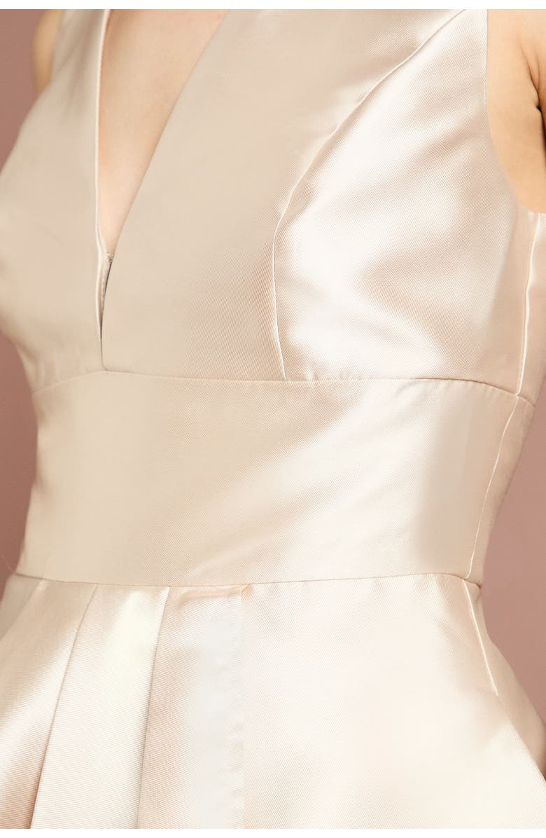 Coast Plunge Waterfall Maxi Dress, Alternate, color, Champagne