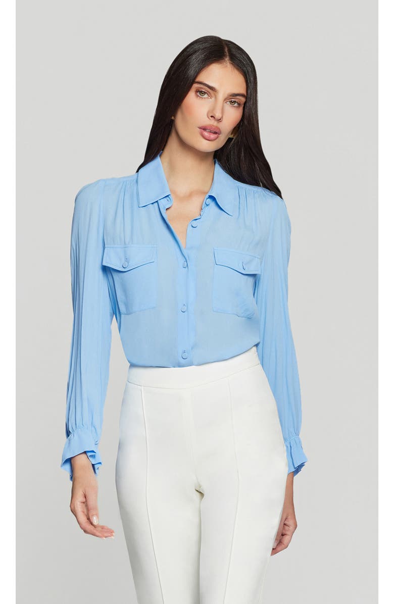 Generation Love Priya Georgette Shirt, Main, color, Light Blue