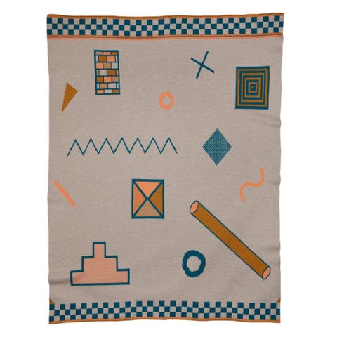 Shapes Knit Throw Blanket