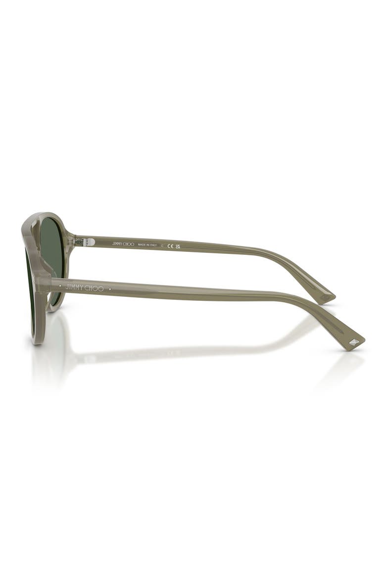 55mm Pilot Sunglasses, Alternate, color, OPALINE GREEN / DARK GREEN