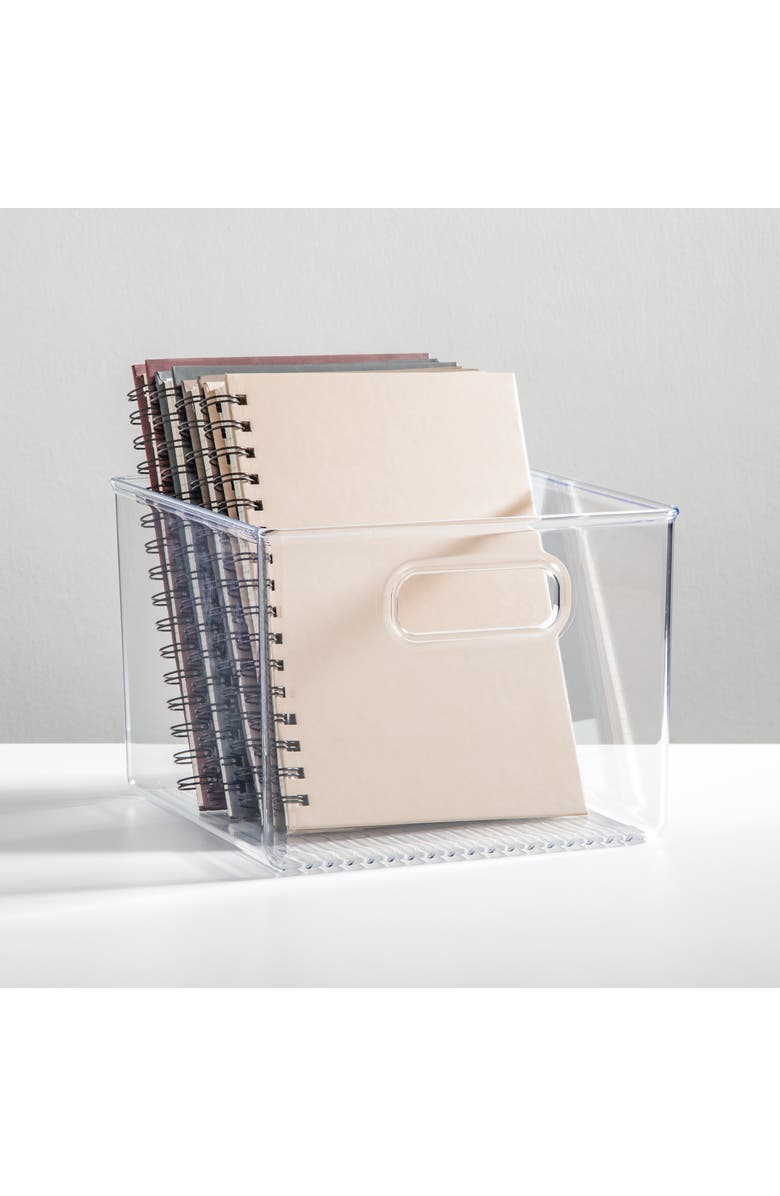 iDesign Pantry Storage Bin with Handles - Set of 2 - Clear - Made in USA, Alternate, color, Clear